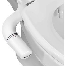 HLD Self Cleaning Bidet for Toilet, Ultra-Slim Single Nozzle Bidet Attachment for Toilet \w Adjustable Water Pressure, Fresh Water Non-Electric