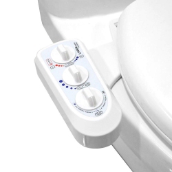 HLD Hot And Cold Water Bidet Toilet Bidet- Self Cleaning -Dual Nozzle (Male & Female) - Non-Electric Mechanical Bidet Toilet Attachment - Adjustable