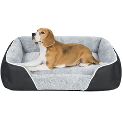 HLD Dog Bed for Medium Dogs, Rectangle Machine Washable Dog Bed Warming Calming Pet Sofa Comfortable Orthopedic Dog Bed for Small Medium Dogs \w
