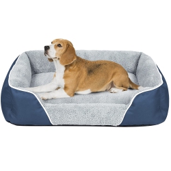 HLD Dog Bed for Medium Dogs, Rectangle Machine Washable Dog Bed Warming Calming Pet Sofa Comfortable Orthopedic Dog Bed for Small Medium Dogs \w