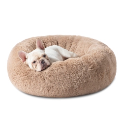HLD Small Dog Bed Washable - Self Calming Dog Beds - 23 Inches Fluffy Donut Cuddler for Small/medium Deep Sleep Cat Up to 25Lbs - Anti-Anxiety Indoor