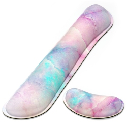 HLD Enlarge Keyboard Wrist Rest Pad, Memory Foam Set Wrist Cushion Support for Easy Typing & Pain Relief, Mouse Wrist Pad, Anti-Slip Wrist Support For