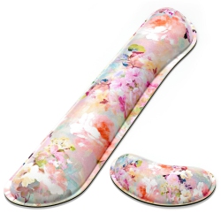 HLD Enlarge Keyboard Wrist Rest Pad, Memory Foam Set Wrist Cushion Support for Easy Typing & Pain Relief, Mouse Wrist Pad, Anti-Slip Wrist Support For