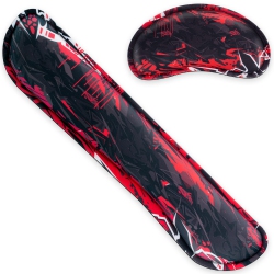 HLD Keyboard Wrist Rest, Keyboard Wrist Rest Pad And Mouse Wrist Rest Kit, Soft Fabric Memory Foam Gaming Wrist Rest Cushion Support Pad, Easy Typing