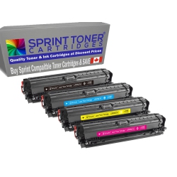 SPRINT TONER Compatible With HP 650A Combo Set, Ce270A Ce271A Ce272A Ce273A Toner Cartridge