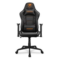 COUGAR Armor Elite Office Gaming Chair - Ergonomic, High Back Premium Breathable Pvc Leather Reclining Backrest Headrest & Lumbar Cushions In Black