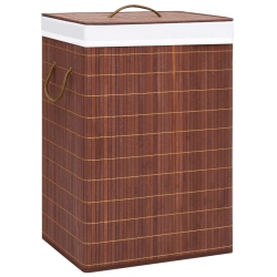 VIDAXL Bamboo Laundry Basket 72 L In Brown