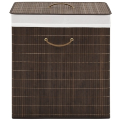 VIDAXL Bamboo Laundry Bin Rectangular In Dark Brown
