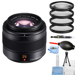 PANASONIC Leica Dg Summilux 25MM F/1.4 Ii Asph. Lens + Macro Filter Kit Bundle