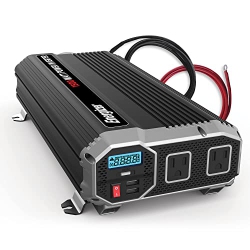 ENERGIZER 1500 Watts Power Inverter Modified Sine Wave Car Inverter, 12V to 110V, Two Ac Outlets, Two USB Ports (2.4 Amp), Dc to Ac Converter
