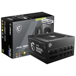 MSI MAG A850GL PCIE 5 80 Plus Gold 850W Fully Modular 12VHPWR Cable ATX 3.0 Power Supply