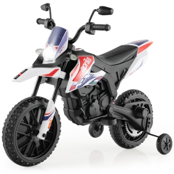 COSTWAY 12V Licensed Aprilia Kids Ride On Motorcycle Electric Dirt Bike With Light & Music