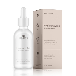 PROJECT E BEAUTY Hyaluronic Acid Serum Anti-Aging With Vitamin C & E, for Unisex, Hydration for The Eyes & Face, 30Ml