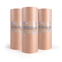 HLD Heavy Duty Kraft Paper Tape Eco Friendly Packing Tape Writable Non-Coated Surface for Masking, Sealing, And Packaging Use, 2” X 43 Yards, 18Rolls