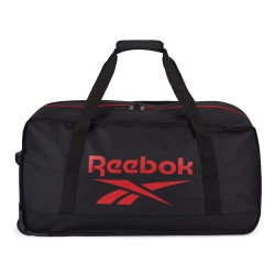 REEBOK Pro Collection Duffle Bag On Wheels - Black In Red