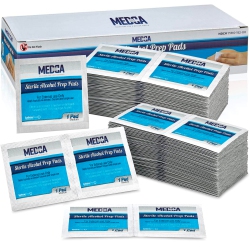 MEDCA Alcohol Prep Pads - Box Of 1000 - Saturated 70% Isopropyl Alcohol Wipes, Individually Wrapped Moistened Swab Pad, 2-Ply Cotton