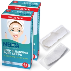 MEDCA Deep Cleansing Blackhead Pore Strips - Pack Of 96 Peel - Off Blackhead Remover And Pore Unclogging Strips for Nose And Face, Chin, Forehead &