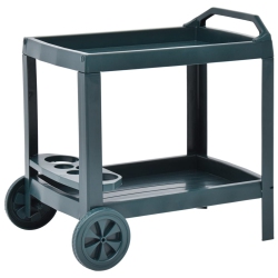VIDAXL Beverage Cart 69X53X72 Cm Plastic In Green