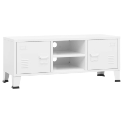 VIDAXL Industrial Tv Cabinet 105X35X42 Cm Metal In White