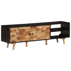 VIDAXL Tv Cabinet 140X30X45 Cm Rough Wood And Solid Acacia Wood In Mango