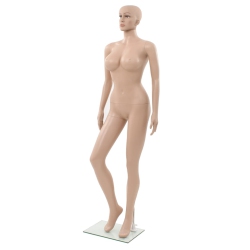 VIDAXL Female Mannequin With Glass Base 180 Cm In Beige