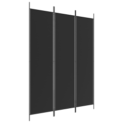 VIDAXL 3-Panel Room Divider 150X200 Cm Fabric In Black