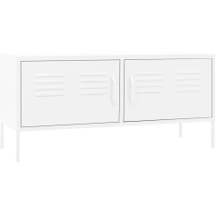 VIDAXL Tv Cabinet 105X35X50 Cm Steel In White