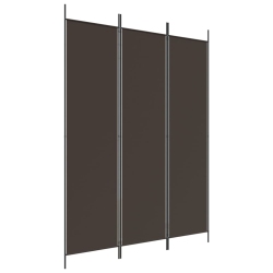 VIDAXL 3-Panel Room Divider 150X200 Cm Fabric In Brown
