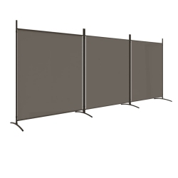 VIDAXL 3-Panel Room Divider Anthracite 525X180 Cm Fabric