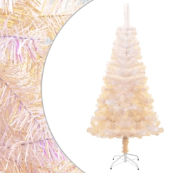 VIDAXL Artificial Christmas Tree With Iridescent Tips 150 Cm Pvc In White