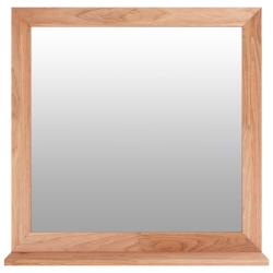 VIDAXL Wall Mirror 55X55 Cm Solid Wood Walnut