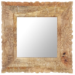 VIDAXL Mirror 50X50 Cm Solid Wood In Mango