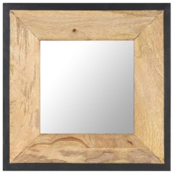 VIDAXL Mirror 50X50 Cm Solid Wood In Mango