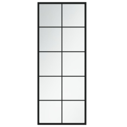VIDAXL Wall Mirror 100X40 Cm Metal In Black