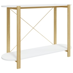 VIDAXL Console Table 110X38X75 Cm Engineered Wood In White