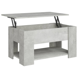 VIDAXL Coffee Table Concrete 79X49X41 Cm Engineered Wood In Grey