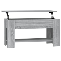 VIDAXL Coffee Table Sonoma 101X49X52 Cm Engineered Wood In Grey