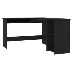 VIDAXL L-Shaped Corner Desk 120X140X75 Cm Engineered Wood In Black