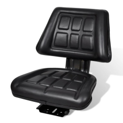 VIDAXL Tractor Seat With Backrest In Black