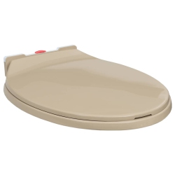 VIDAXL Soft-Close Toilet Seat Quick Release Oval In Beige