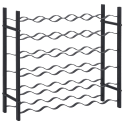 VIDAXL Wine Rack for 36 Bottles Iron In Black