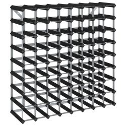 VIDAXL Wine Rack for 72 Bottles Solid Pine Wood In Black