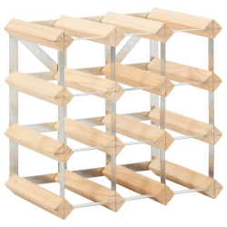 VIDAXL Wine Rack for 12 Bottles Solid Pinewood