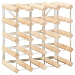 VIDAXL Wine Rack for 20 Bottles Solid Pinewood