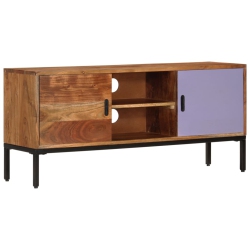 VIDAXL Tv Cabinet Honey And Grey 110X30X50 Cm Solid Wood Acacia In Brown