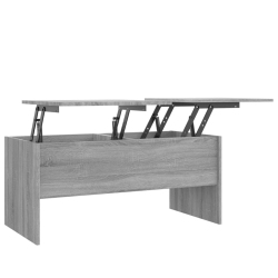 VIDAXL Coffee Table Sonoma 102X50.5X46.5 Cm Engineered Wood In Grey