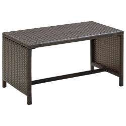 VIDAXL Coffee Table 70X40X38 Cm Poly Rattan In Brown