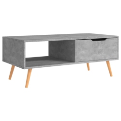 VIDAXL Coffee Table Concrete 100X49.5X43 Cm Engineered Wood In Grey