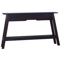 VIDAXL Console Table 120X30X75 Cm Solid Mahogany Wood In Black