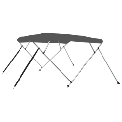 VIDAXL 4 Bow Bimini Top Anthracite 243X196X137 Cm